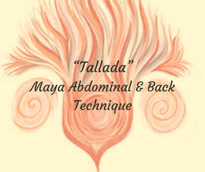 Maya Abdominal and back technique, Tallada, with a feathered womb art